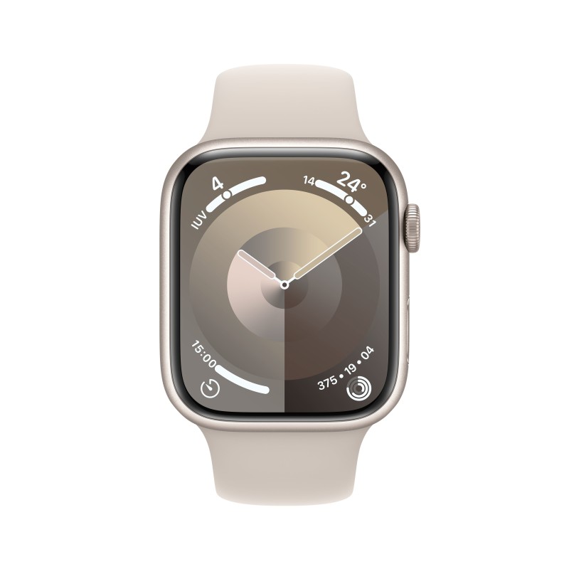 Apple Watch Series 9 GPS Cassa 45mm in Alluminio Galassia con Cinturino Sport Galassia - S M