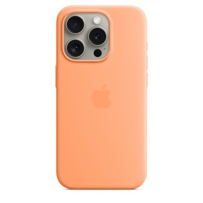 Apple Custodia MagSafe in silicone per iPhone 15 Pro - Aranciata