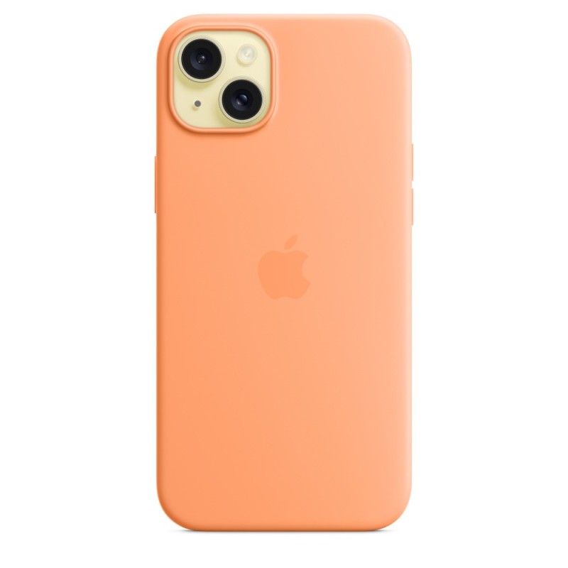 Apple Custodia MagSafe in silicone per iPhone 15 Plus - Aranciata