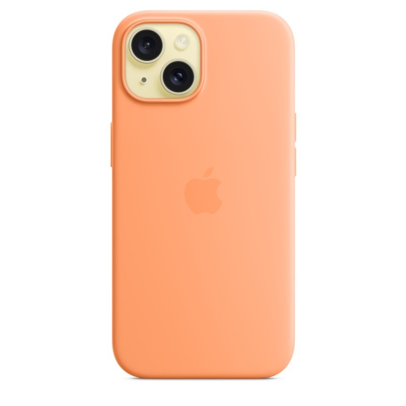 Apple Custodia MagSafe in silicone per iPhone 15 - Aranciata