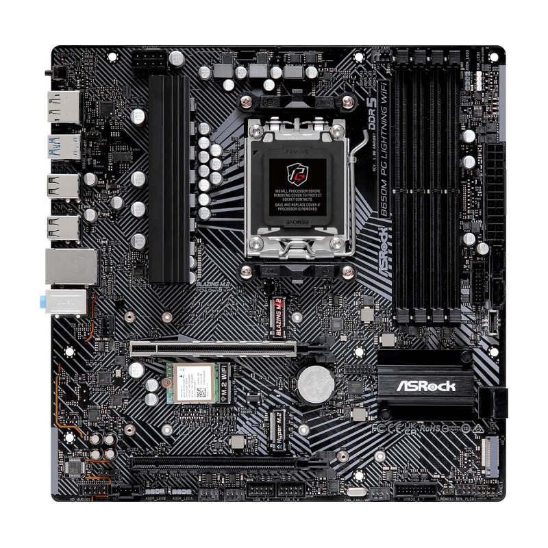 Asrock B650M PG LIGHTNING WIFI AMD B650 Presa di corrente AM5 micro ATX