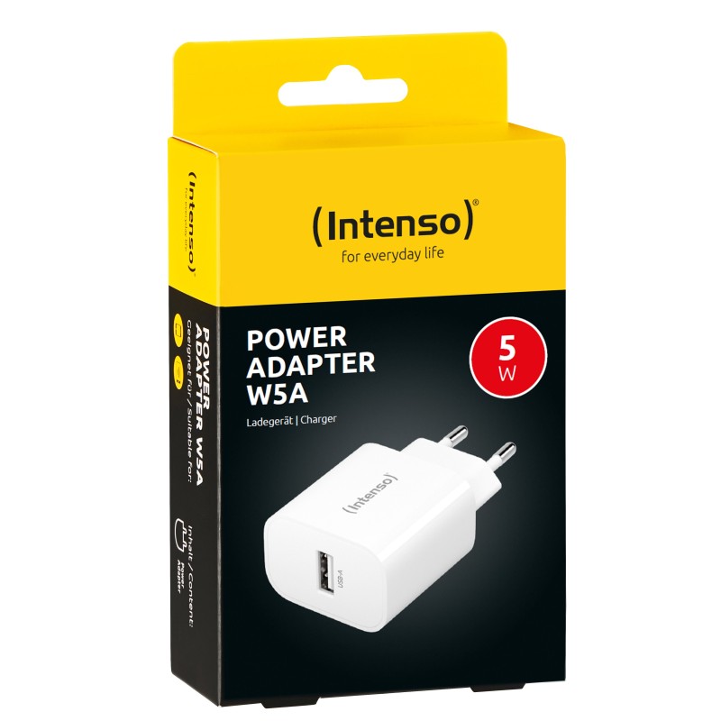 Intenso 1x USB-A Adapter weiß Universale Bianco AC Interno