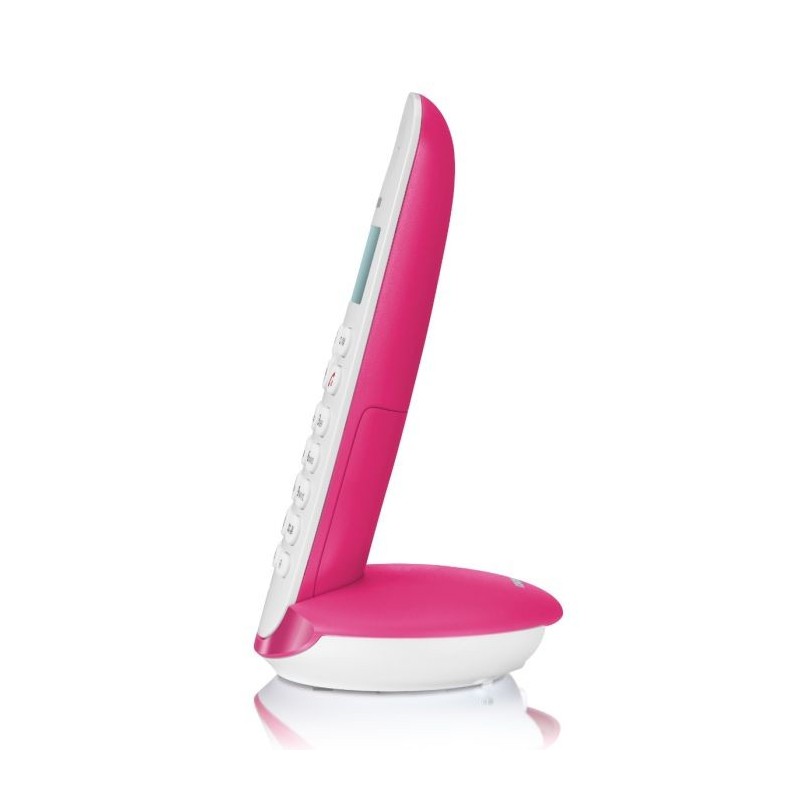 Brondi Lotus Telefono DECT Magenta, Bianco