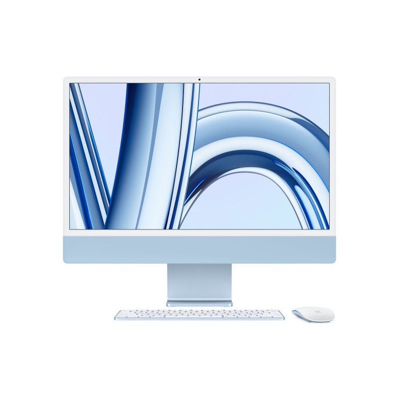 Apple iMac con Retina 24'' Display 4.5K M3 chip con 8‑core CPU e 10‑core GPU, 256GB SSD - Blu