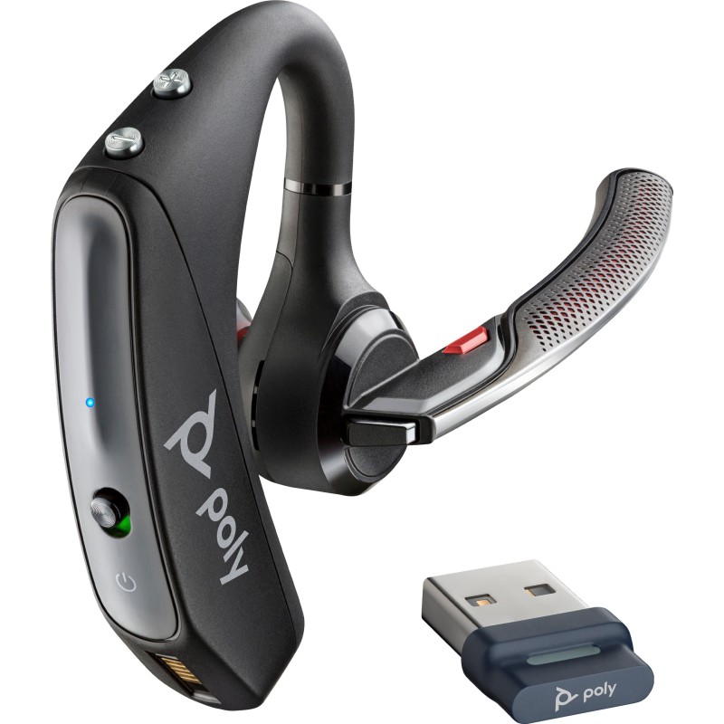 POLY Cuffie Bluetooth Voyager 5200 USB-A + dongle BT700