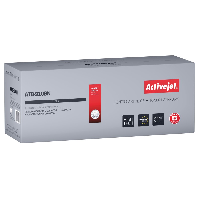 Activejet ATB-910BN (toner sostitutivo Brother TN-910BK Supremo 9000 pagine nero)