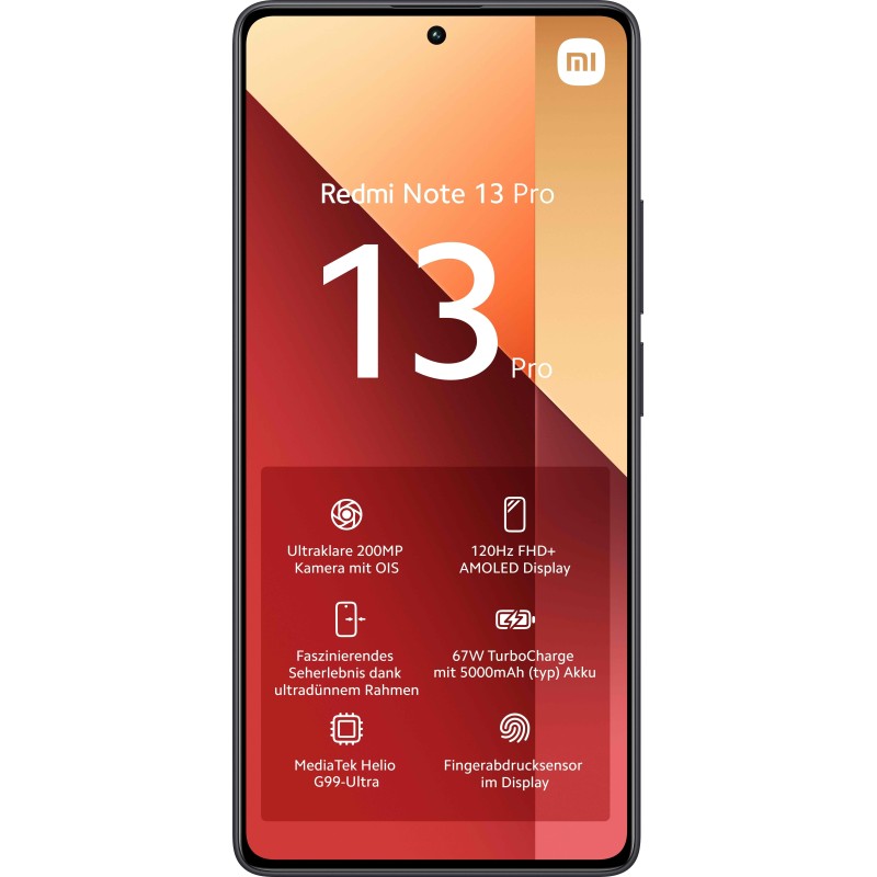 Xiaomi Redmi Note 13 Pro 16,9 cm (6.67") Dual SIM ibrida Android 13 4G USB tipo-C 8 GB 256 GB 5000 mAh Nero