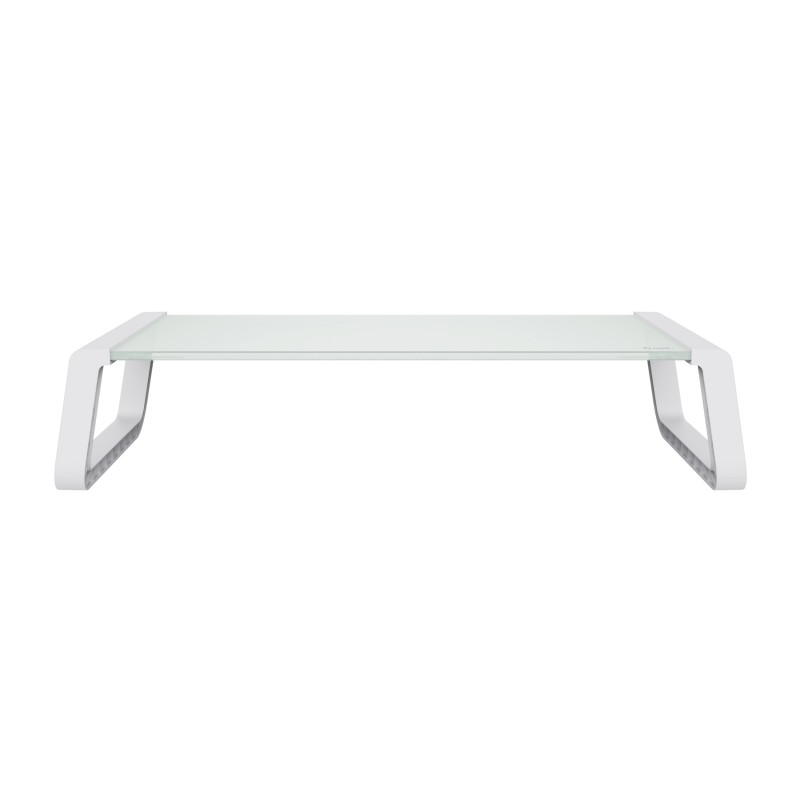 Trust 25351 supporto da tavolo per Tv a schermo piatto Trasparente, Bianco Scrivania