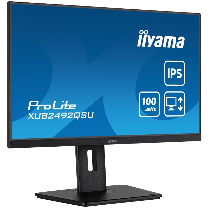 iiyama ProLite XUB2492QSU-B1 Monitor PC 60,5 cm (23.8") 2560 x 1440 Pixel Wide Quad HD LED Nero