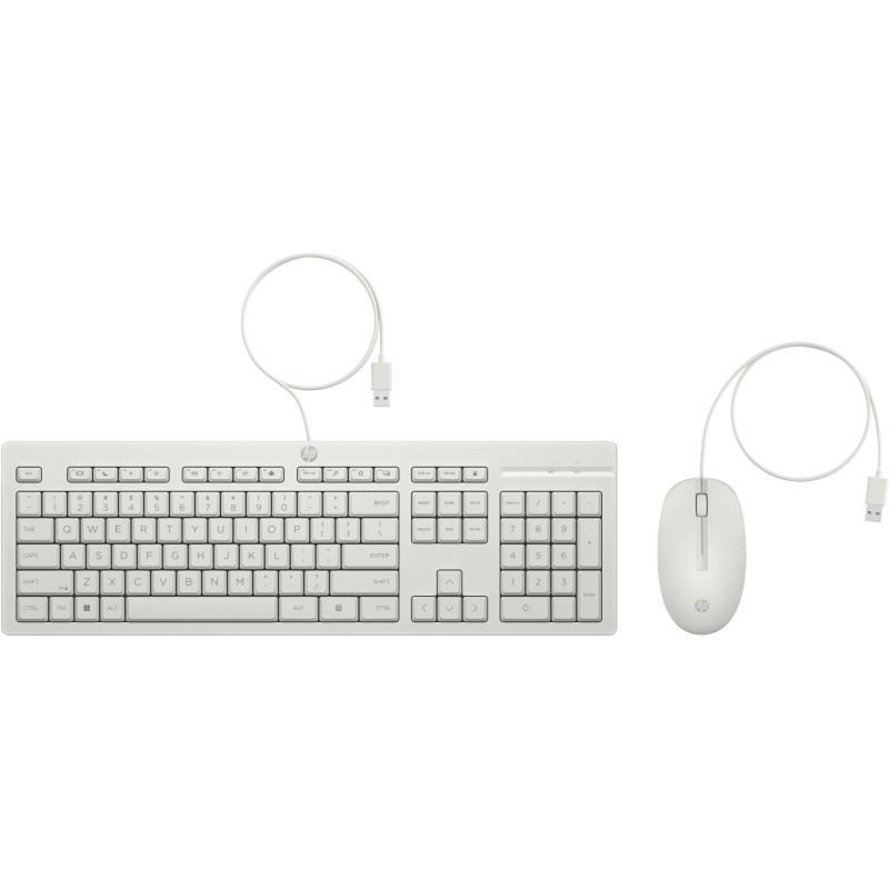 HP 225 Wired Mouse and Keyboard Combo White