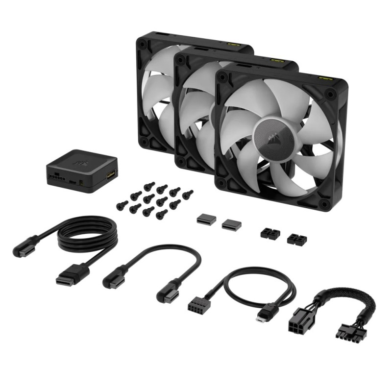 Corsair iCUE LINK RX120 RGB Case per computer Ventilatore 12 cm Nero 3 pz