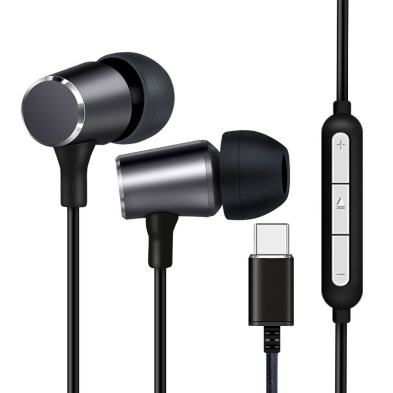 LINK LK10N cuffia e auricolare Cablato In-ear Musica e Chiamate USB tipo-C Nero