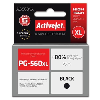 Activejet AC-560NX cartuccia d'inchiostro 1 pz Compatibile Resa elevata (XL) Nero