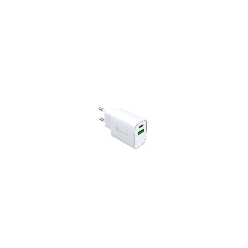 Techmade Alimentatore Universale Usb E Type C 20w Fast Charge Bianco