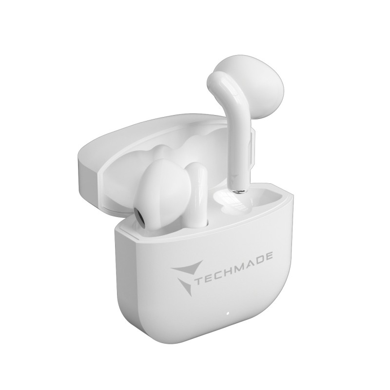 Techmade TM-XM201-WH cuffia e auricolare Wireless In-ear Bluetooth Bianco