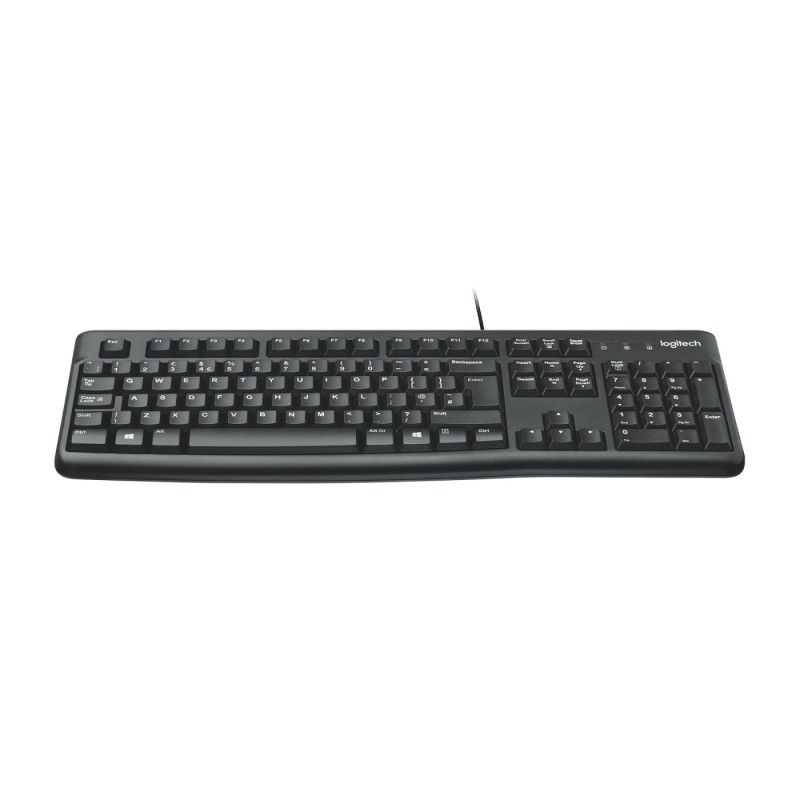 Logitech K120 Corded Keyboard tastiera USB QWERTY US International Nero