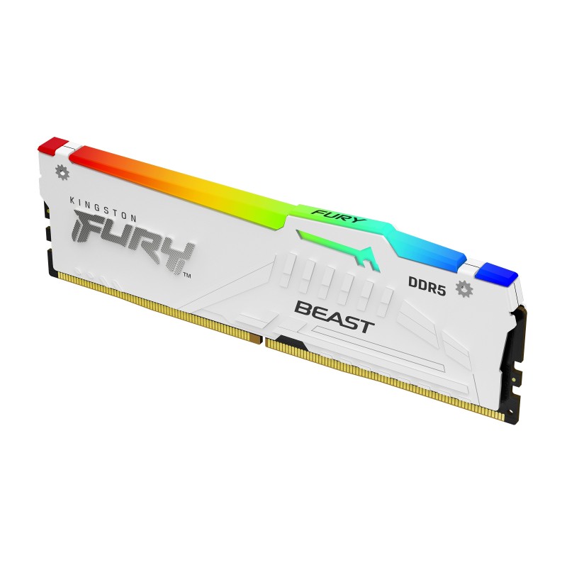 Kingston Technology FURY Beast 32 GB 6000 MT s DDR5 CL36 DIMM (Kit da 2 moduli) White RGB EXPO