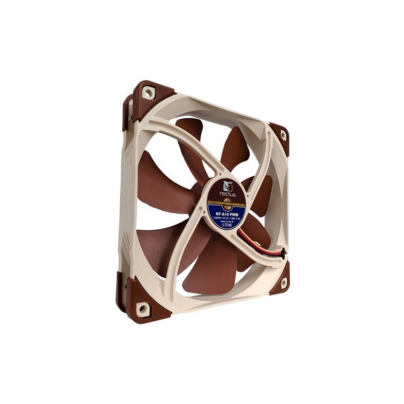 Noctua NF-A14 PWM Case per computer Ventilatore 14 cm Marrone