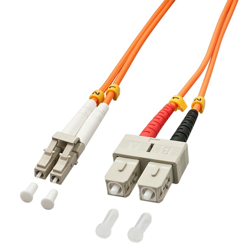 Lindy 1.0m OM2 LC - SC Duplex cavo InfiniBand e in fibra ottica 1 m Arancione