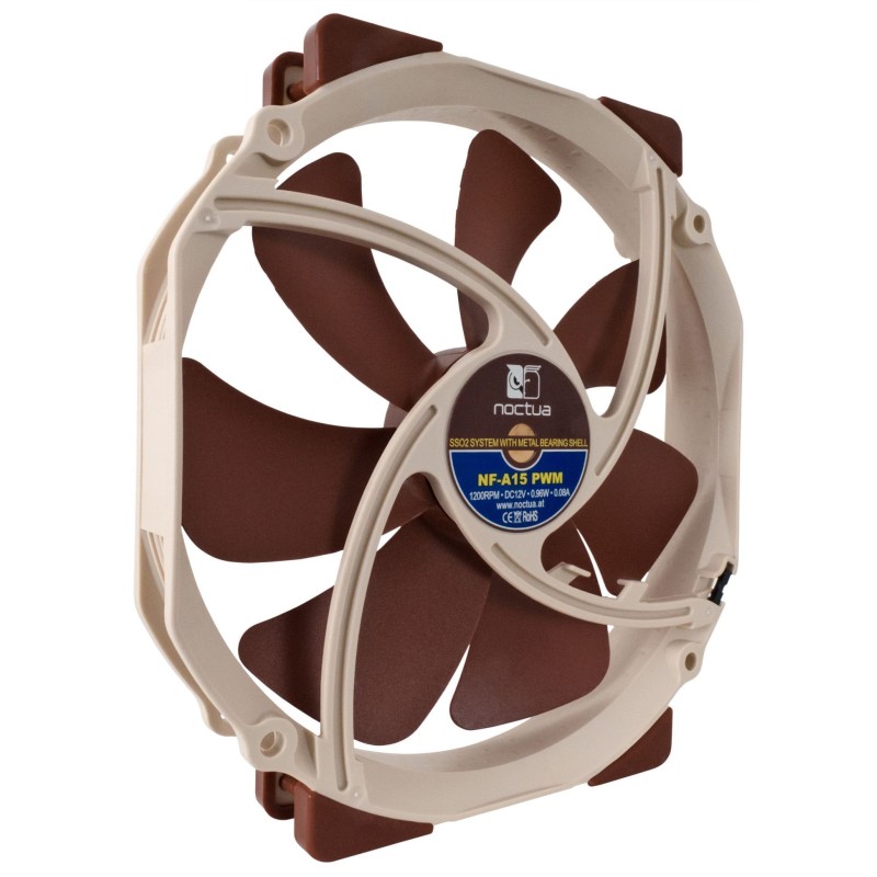 Noctua NOC-NF-A15-PWM Case per computer Ventilatore 14 cm Beige, Marrone 1 pz