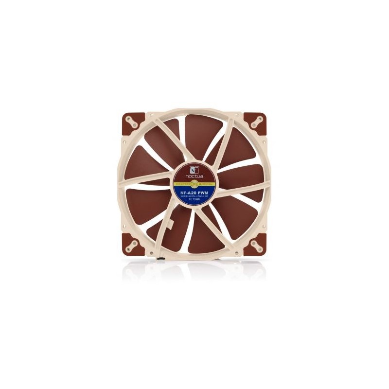 Noctua NOC-NF-A20-PWM Case per computer Ventilatore 20 cm Beige, Marrone 1 pz