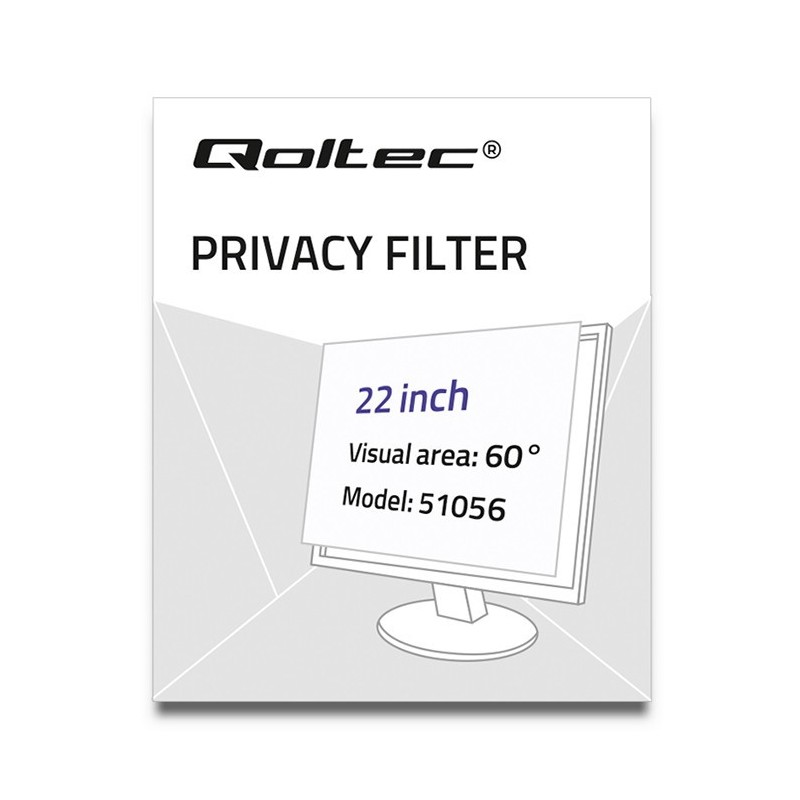 Qoltec 51056 schermo anti-riflesso 55,9 cm (22")