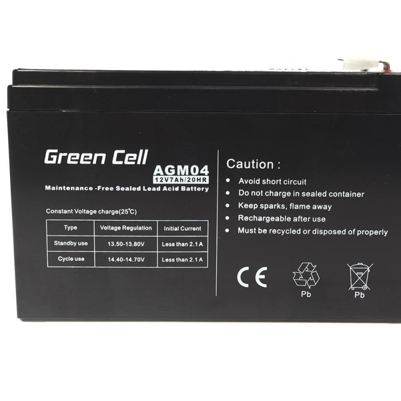 Green Cell AGM04 batteria UPS Acido piombo (VRLA) 12 V 7 Ah