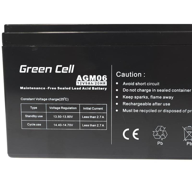 Green Cell AGM06 batteria UPS Acido piombo (VRLA) 12 V 9 Ah