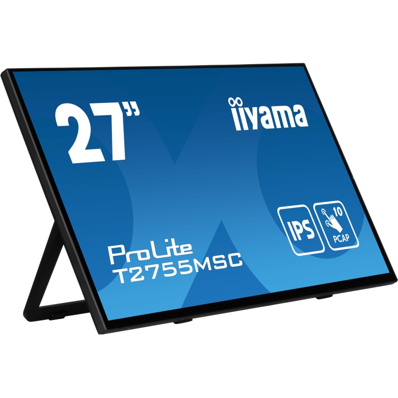 iiyama ProLite T2755MSC-B1 Monitor PC 68,6 cm (27") 1920 x 1080 Pixel Full HD LED Touch screen Da tavolo Nero