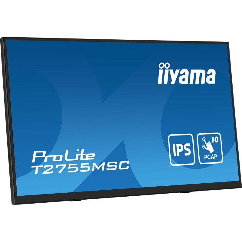 iiyama ProLite T2755MSC-B1 Monitor PC 68,6 cm (27") 1920 x 1080 Pixel Full HD LED Touch screen Da tavolo Nero