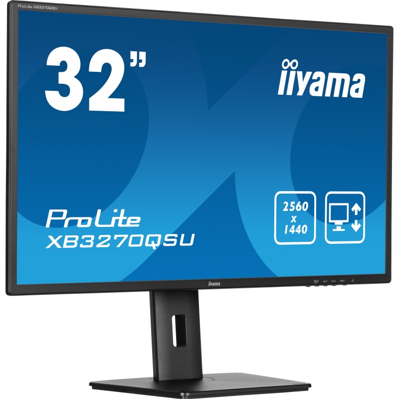 iiyama ProLite XB3270QSU-B1 Monitor PC 81,3 cm (32") 2560 x 1440 Pixel Wide Quad HD LED Nero