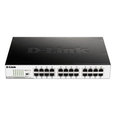 D-Link DGS-1024D switch di rete Non gestito Gigabit Ethernet (10 100 1000) 1U Nero, Argento