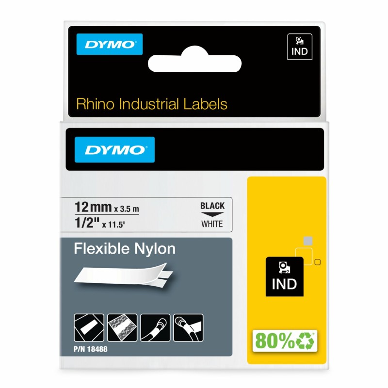 DYMO IND Nylon flessibile - 12mm x 3.5m BW