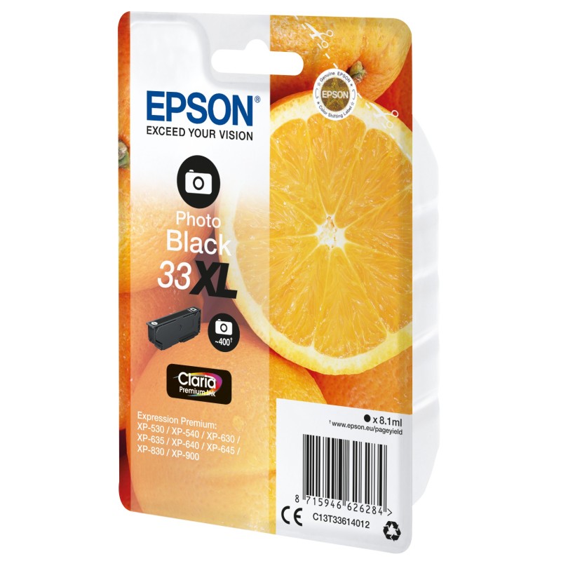 Epson Oranges Cartuccia Nero foto T33XL Claria Premium