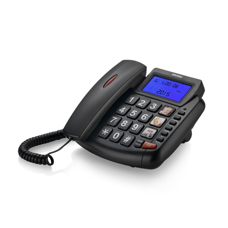 Brondi Bravo 90 Telefono analogico Identificatore di chiamata Nero