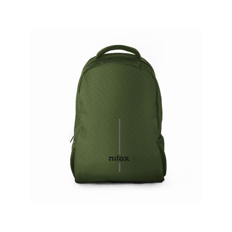 Nilox NXBPBASICECO zaino Verde Tessuto, Poliestere