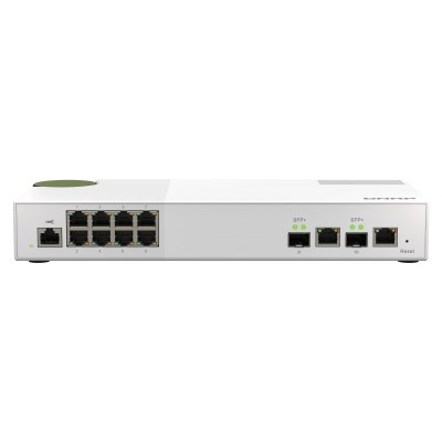 QNAP QSW-M2108-2C switch di rete Gestito L2 2.5G Ethernet (100 1000 2500) Grigio, Bianco