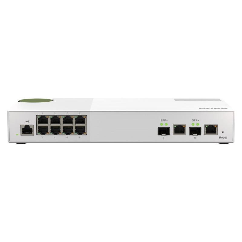 QNAP QSW-M2108-2C switch di rete Gestito L2 2.5G Ethernet (100 1000 2500) Grigio, Bianco