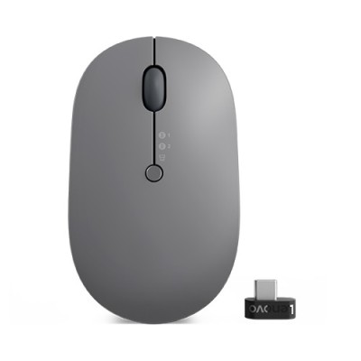 Lenovo Go Multi-Device mouse Ambidestro RF senza fili + Bluetooth Ottico 2400 DPI