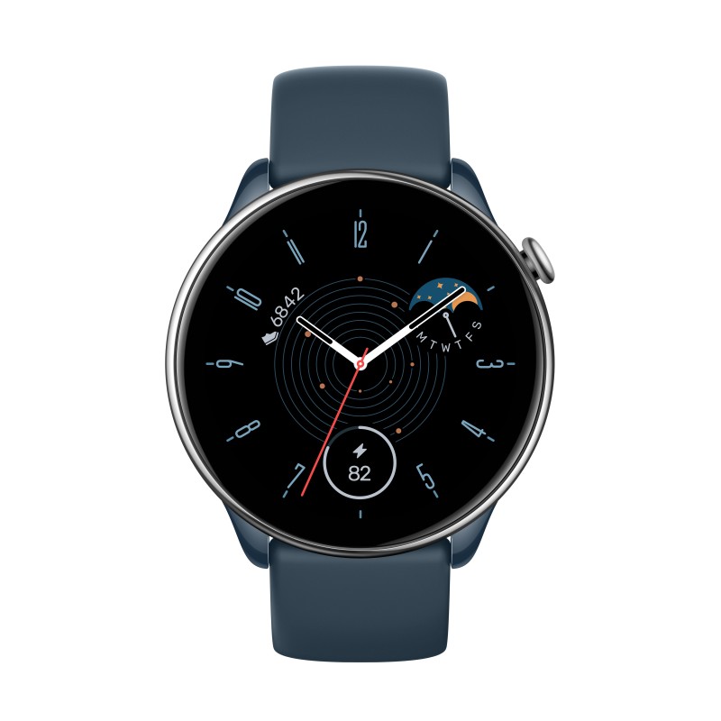 Amazfit GTR Mini 3,25 cm (1.28") AMOLED 42 mm Digitale 416 x 416 Pixel Touch screen Blu, Argento GPS (satellitare)