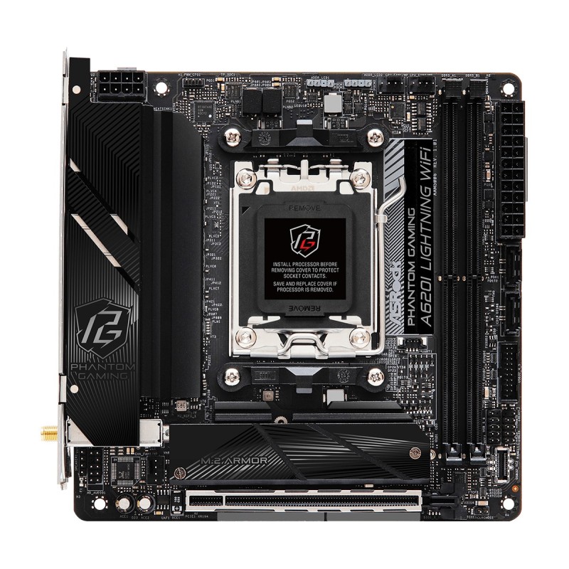 Asrock A620I Lightning WiFi AMD A620 Presa di corrente AM5 mini ITX