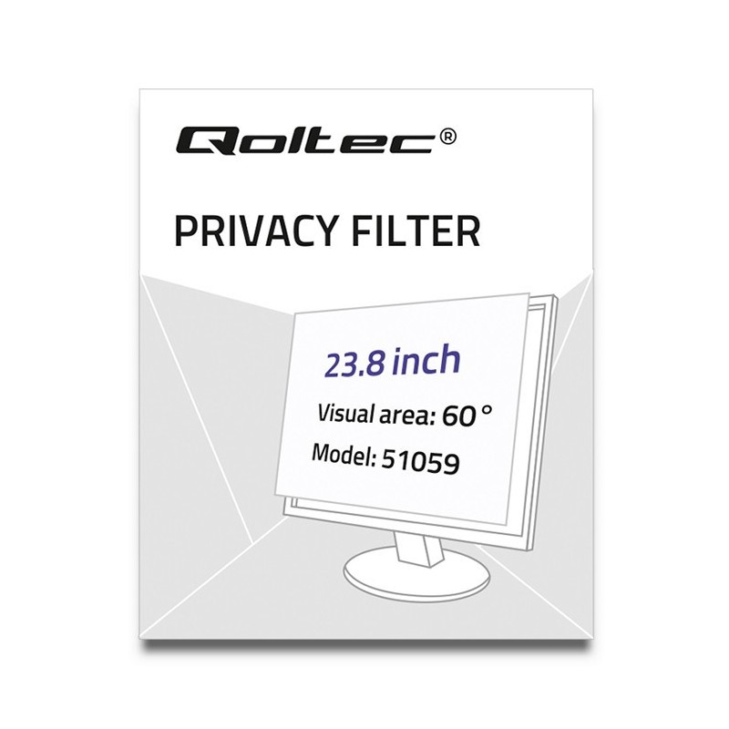 Qoltec 51059 schermo anti-riflesso 60,5 cm (23.8")