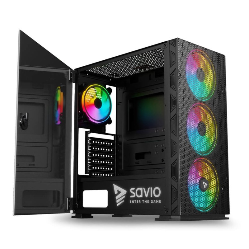 Savio SAVGC-RAPTORX1 computer case Midi Tower Nero