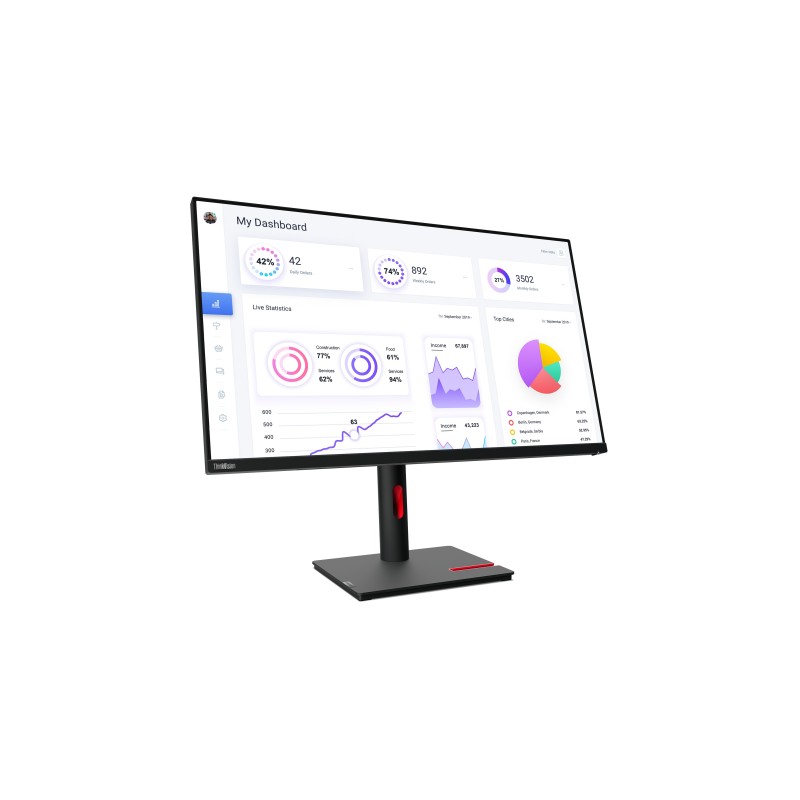 Lenovo ThinkVision T32p-30 LED display 80 cm (31.5") 3840 x 2160 Pixel 4K Ultra HD Nero