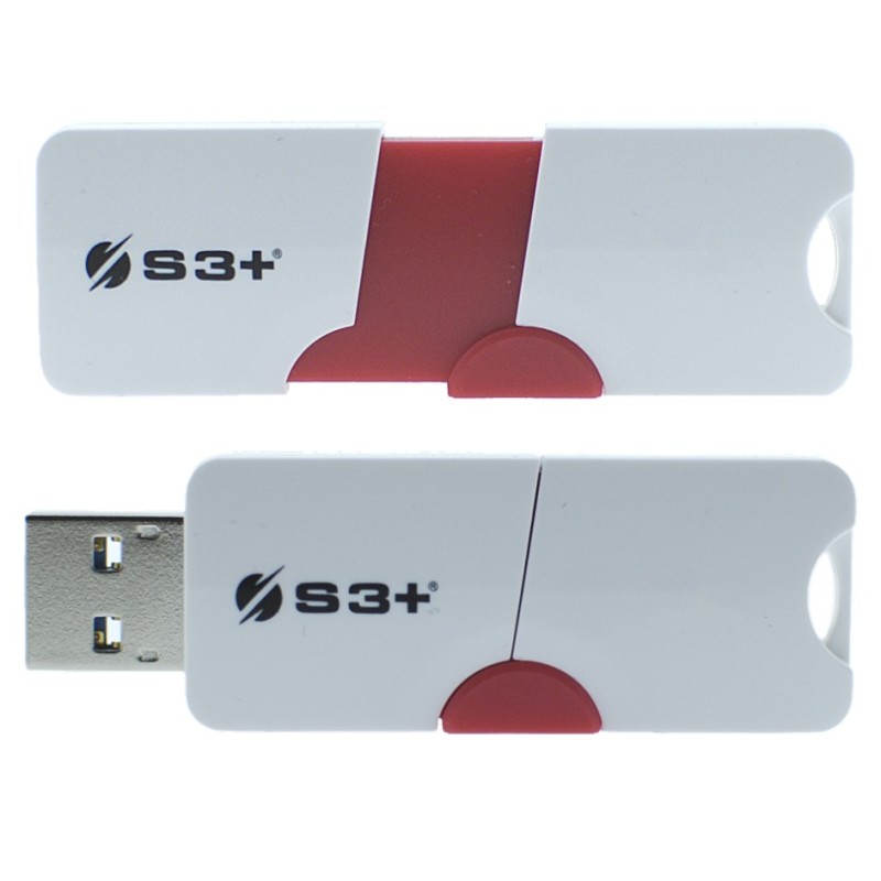 S3Plus Technologies Space + E1 unità flash USB 64 GB USB tipo A 3.2 Gen 1 (3.1 Gen 1) Rosso, Bianco