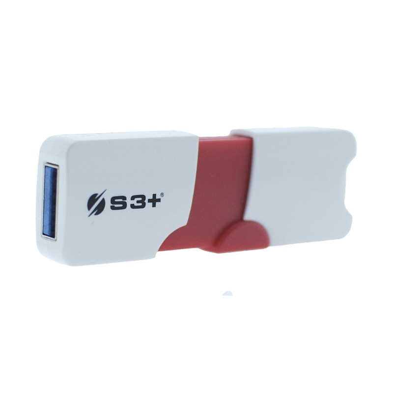 S3Plus Technologies Space + E1 unità flash USB 64 GB USB tipo A 3.2 Gen 1 (3.1 Gen 1) Rosso, Bianco