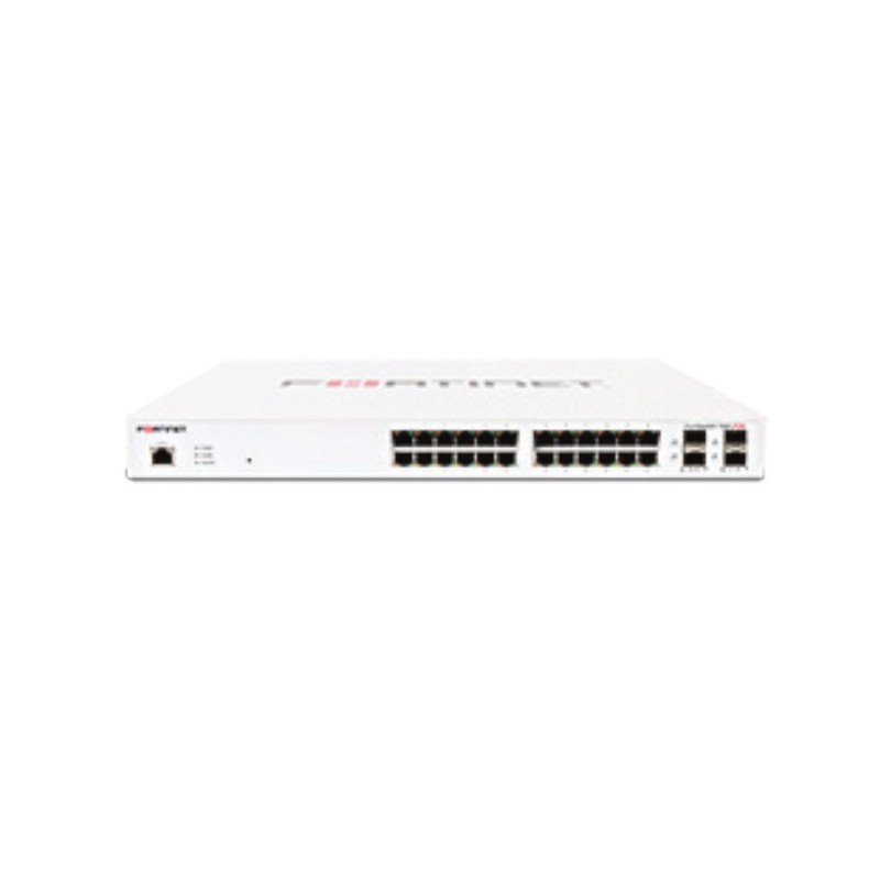 Fortinet FS-124E-POE switch di rete Gestito L2 Gigabit Ethernet (10 100 1000) Supporto Power over Ethernet (PoE) 1U Bianco