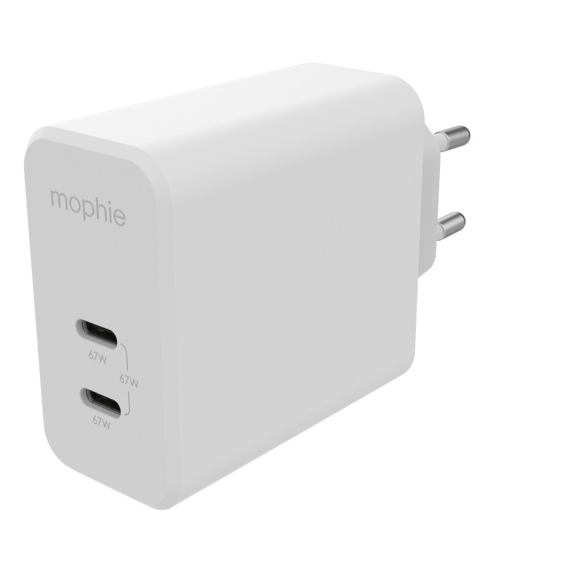 mophie 409909304 Caricabatterie per dispositivi mobili Computer portatile, Smartphone, Tablet Bianco AC Ricarica rapida Interno