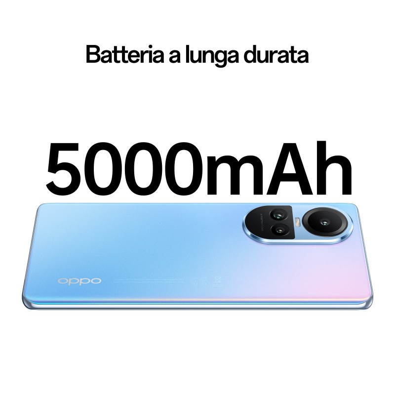 OPPO Reno RENO10 Smartphone 5G, AI Tripla fotocamera 64+32+8MP, Selfie 32MP, Display 6.7" 120HZ AMOLED, 5000 mAh, RAM 8GB (Esp.