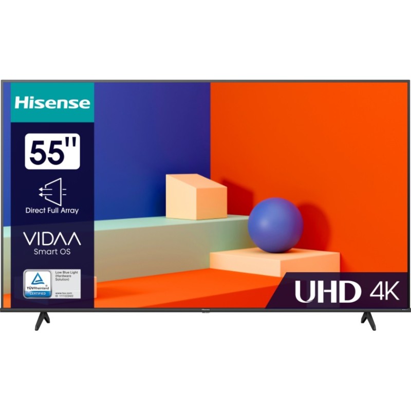 Hisense 55A69K TV 139,7 cm (55") 4K Ultra HD Smart TV Wi-Fi Nero 300 cd m²